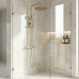 Sprchová sada bez výtoku s termostatem Rea Lungo Gold Brush