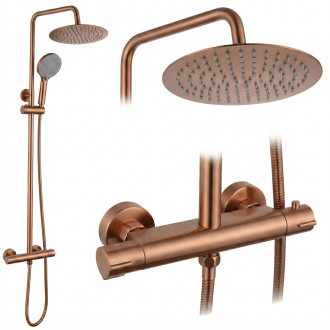 REA Sprchová sada bez výtoku s termostatem Rea Lungo Copper Brush REA-P6734