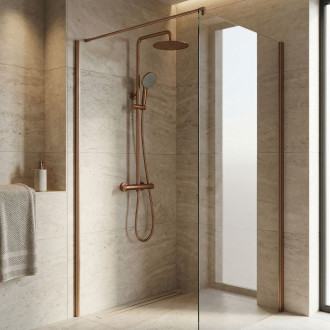 Sprchová sada bez výtoku s termostatem Rea Lungo Copper Brush
