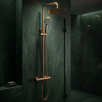 Sprchová sada bez výtoku s termostatem Rea Lungo Copper Brush