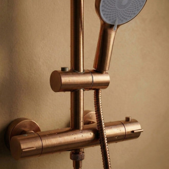 Sprchová sada bez výtoku s termostatem Rea Lungo Copper Brush