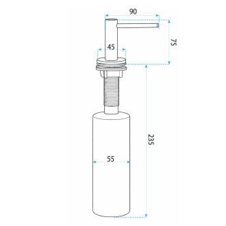 Dávkovač na kapalinu Rea DEX Brush Copper