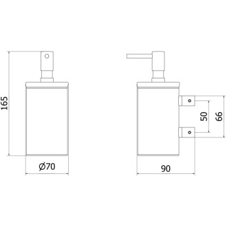 Mexen Loop dozownik do mydła, biały - 70A71058-20