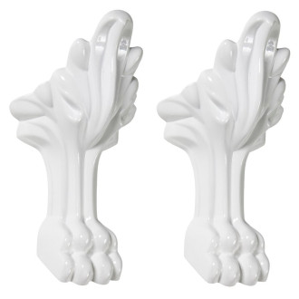 RETRO podpěrné nohy krátké, 2 ks, bílá mat