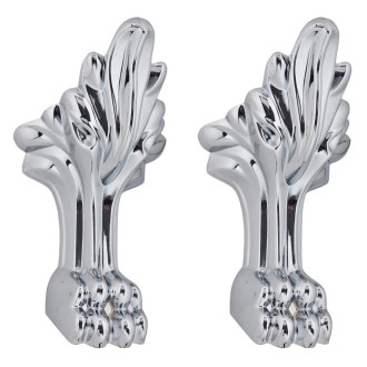 RETRO podpěrné nohy krátké, 2 ks, chrom