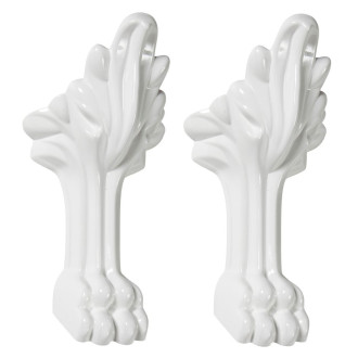 RETRO podpěrné nohy dlouhé, 2 ks, bílá mat