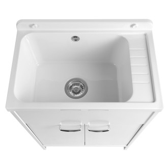 Skříňka pod výlevku 58,2x78x38,3cm, plast, bílá