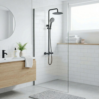 Sprchová sada bez výtoku s termostatem Rea Lungo Black