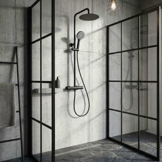 Sprchová sada bez výtoku s termostatem Rea Lungo Black