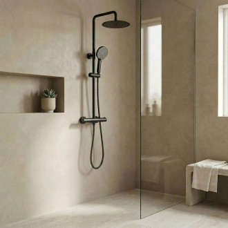Sprchová sada bez výtoku s termostatem Rea Lungo Black