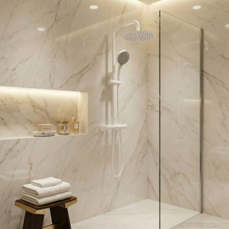 Sprchová sada bez výtoku s termostatem Rea Lungo White