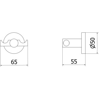 Mexen Ovio podwójny haczyk na ręcznik, różowe złoto - 70A19512-60