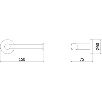 Mexen Ovio uchwyt na papier toaletowy, gun gray szczotkowany - 70A19525-66
