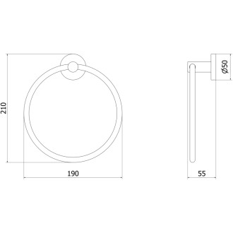 Mexen Ovio wieszak na ręcznik, biały - 70A19531-20