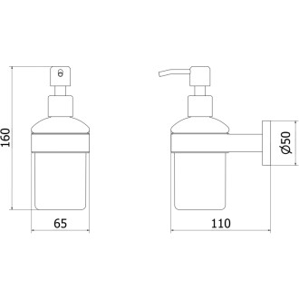 Mexen Ovio dozownik do mydła, miedź szczotkowana - 70A19558-65