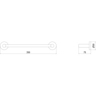Mexen Ovio wieszak na ręcznik, chrom - 70A19541-00