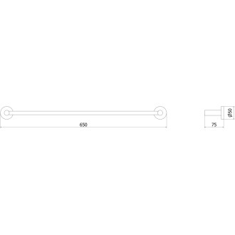 Mexen Ovio wieszak na ręcznik, black chrome - 70A19545-73