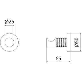 Mexen Triv haczyk na ręcznik, black chrome - 70A33011-73