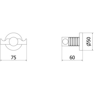 Mexen Triv podwójny haczyk na ręcznik, różowe złoto - 70A33012-60