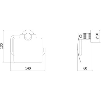 Mexen Triv uchwyt na papier toaletowy, gun gray szczotkowany - 70A33021-66