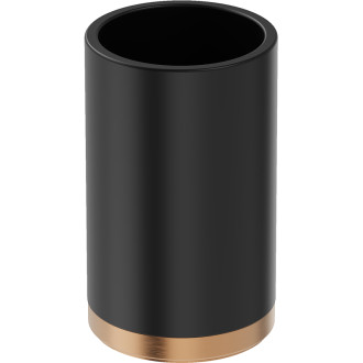 Mexen Triv stojanový kelímek na zubní kartáček, černý/kartáčovaná měď - 70A33053-65B