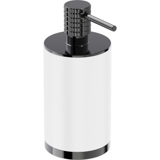 Dávkovač mýdla Mexen Triv volně stojící, bílý/černý chrom - 70A33059-73W