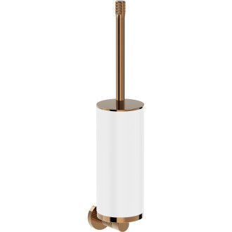 Toaletní kartáč Mexen Triv, bílá/růžové zlato - 70A33071-60W