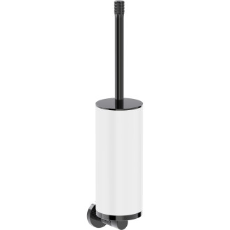 Toaletní kartáč Mexen Triv, bílý/černý chrom - 70A33071-73W