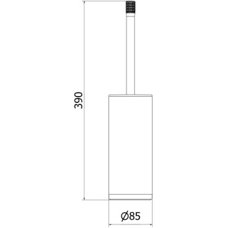 Mexen Triv szczotka toaletowa stojąca, biała/złota szczotkowana - 70A33073-55W
