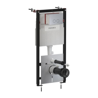 Omnires STRONGFRAME podomítkový modul ECO  + tlačítko, kartáčovaný nikl STFWCECO1R45-RNI