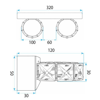 Nástěnné svítidlo LED APP1937-2W GOLD