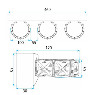 Nástěnné svítidlo LED APP1938-3W CHROME