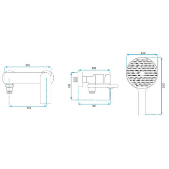 Koupelnová baterie PREMIUM REA Prime Gold Brush