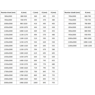 Mexen Exo-3S kabina prysznicowa 3-ścienna rozsuwana 125 x 95 cm, transparent, złota - 8151-125-095-50-00-3S