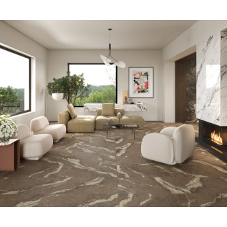 Dlažba Kale Royal Marbles berry brown 60x120 cm mat GMBR1393