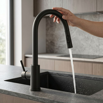 Kuchyňská baterie Rea Fresh Touch Black Matt