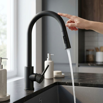 Kuchyňská baterie Rea Fresh Touch Black Matt