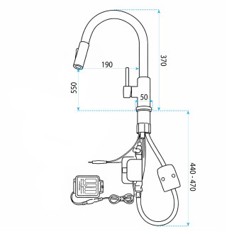 Kuchyňská baterie Rea Fresh Touch Black Matt