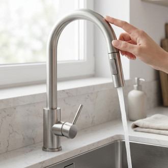 Kuchyňská baterie Rea Fresh Touch Brush Nickel