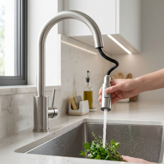 Kuchyňská baterie Rea Fresh Touch Brush Nickel