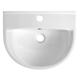 SPIRAL keramické umyvadlo 43x35cm, bílá
