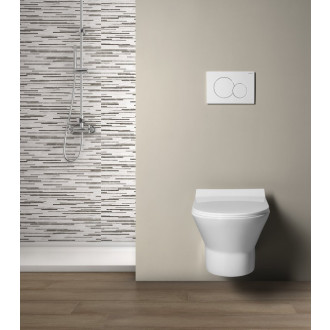 IMOGEN závěsná WC mísa, Rimless, 36x50cm, bílá