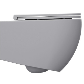 INFINITY závěsná WC mísa, Rimless, 36,5x53cm, stone grey