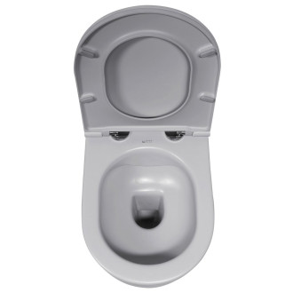 INFINITY závěsná WC mísa, Rimless, 36,5x53cm, stone grey