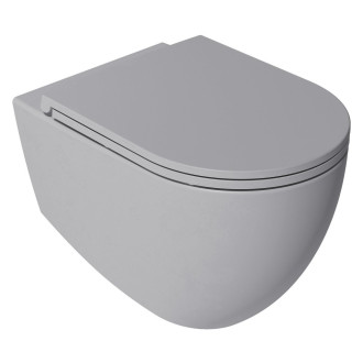 INFINITY závěsná WC mísa, Rimless, 36,5x53cm, stone grey