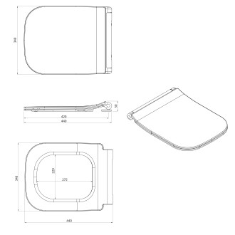 VEA WC sedátko, SLIM, Soft Close, Easy Take, bílá