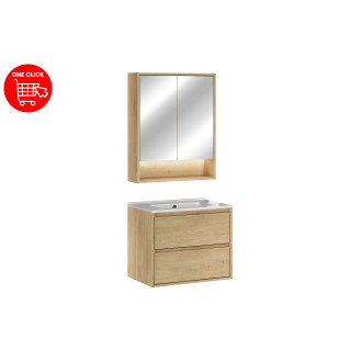 Zestaw meblowy 60cm z umywalką meblową Lava i szafką z lustrem