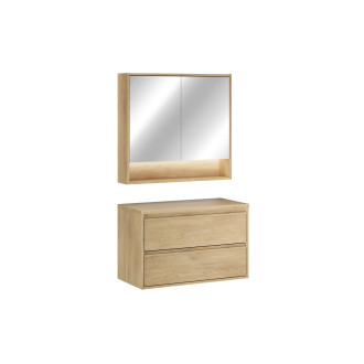 Zestaw meblowy 80cm z blatem i szafką z lustrem
