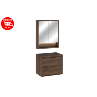 Zestaw meblowy 60cm z blatem i szafką z lustrem