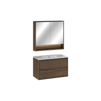 Zestaw meblowy 80cm z umywalką meblową Lava i szafką z lustrem